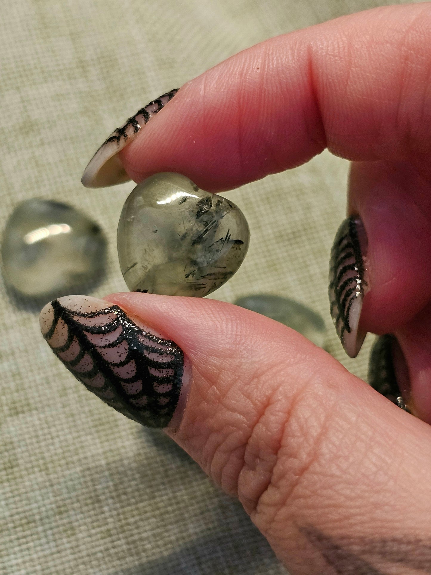 Mini prehnite with epidote hearts