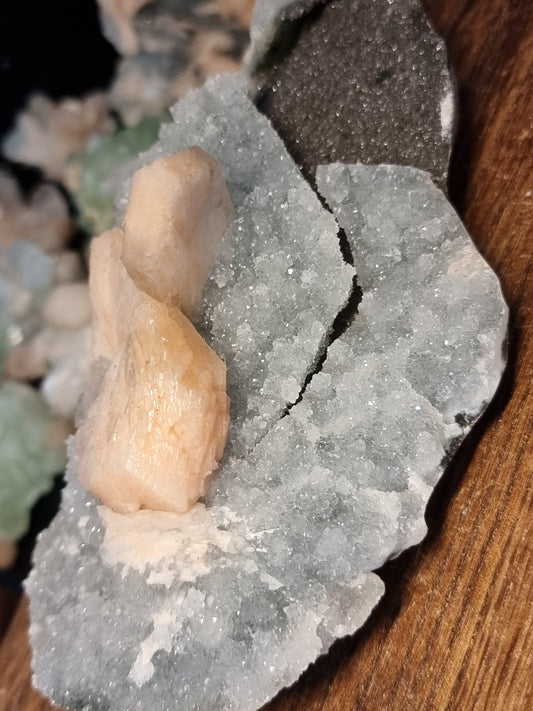 Chalcedony with peach stilbite F
