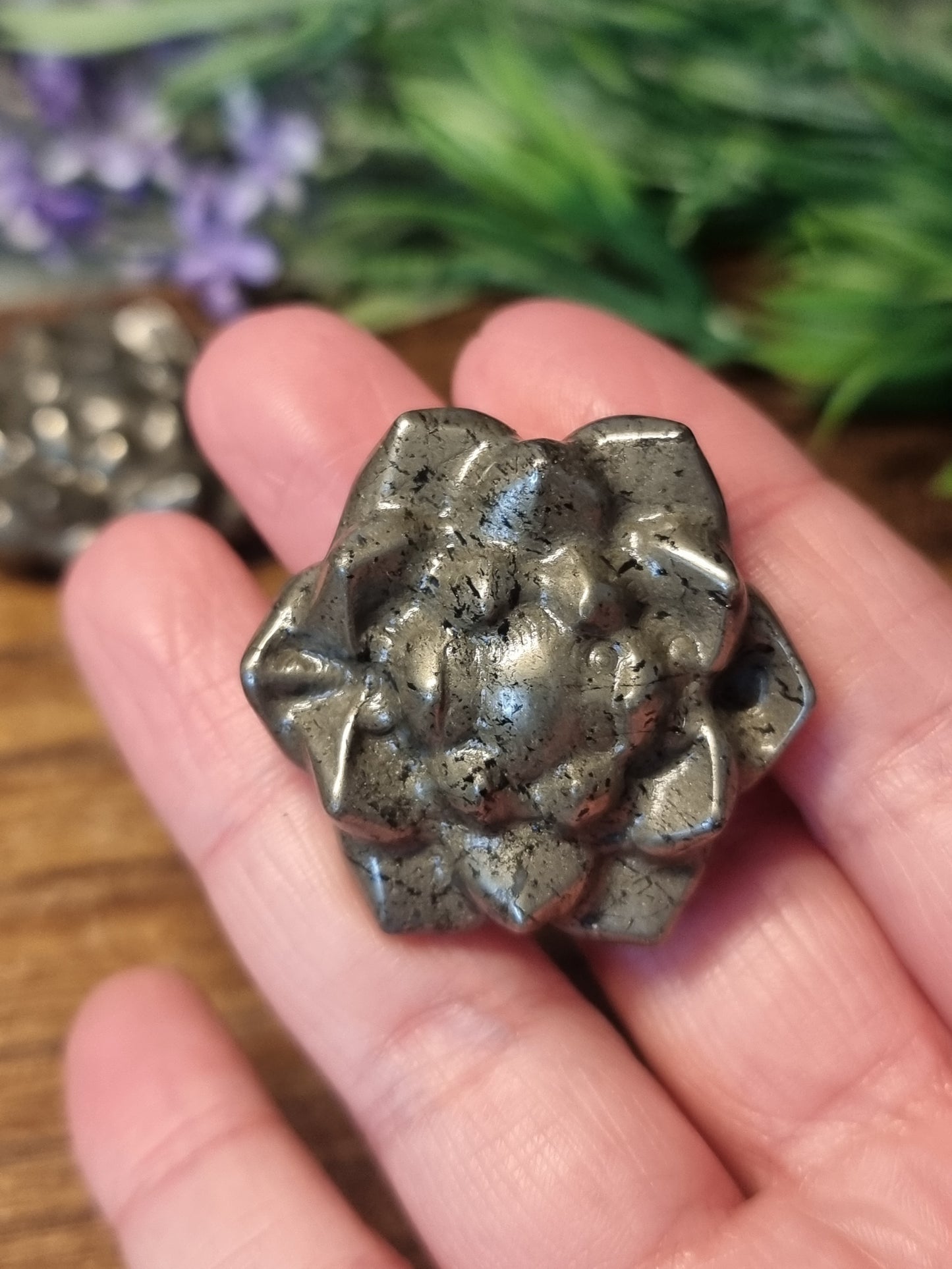 Pyrite lotus flowers