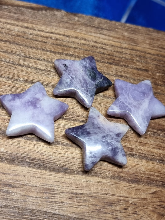 Lepidolite stars