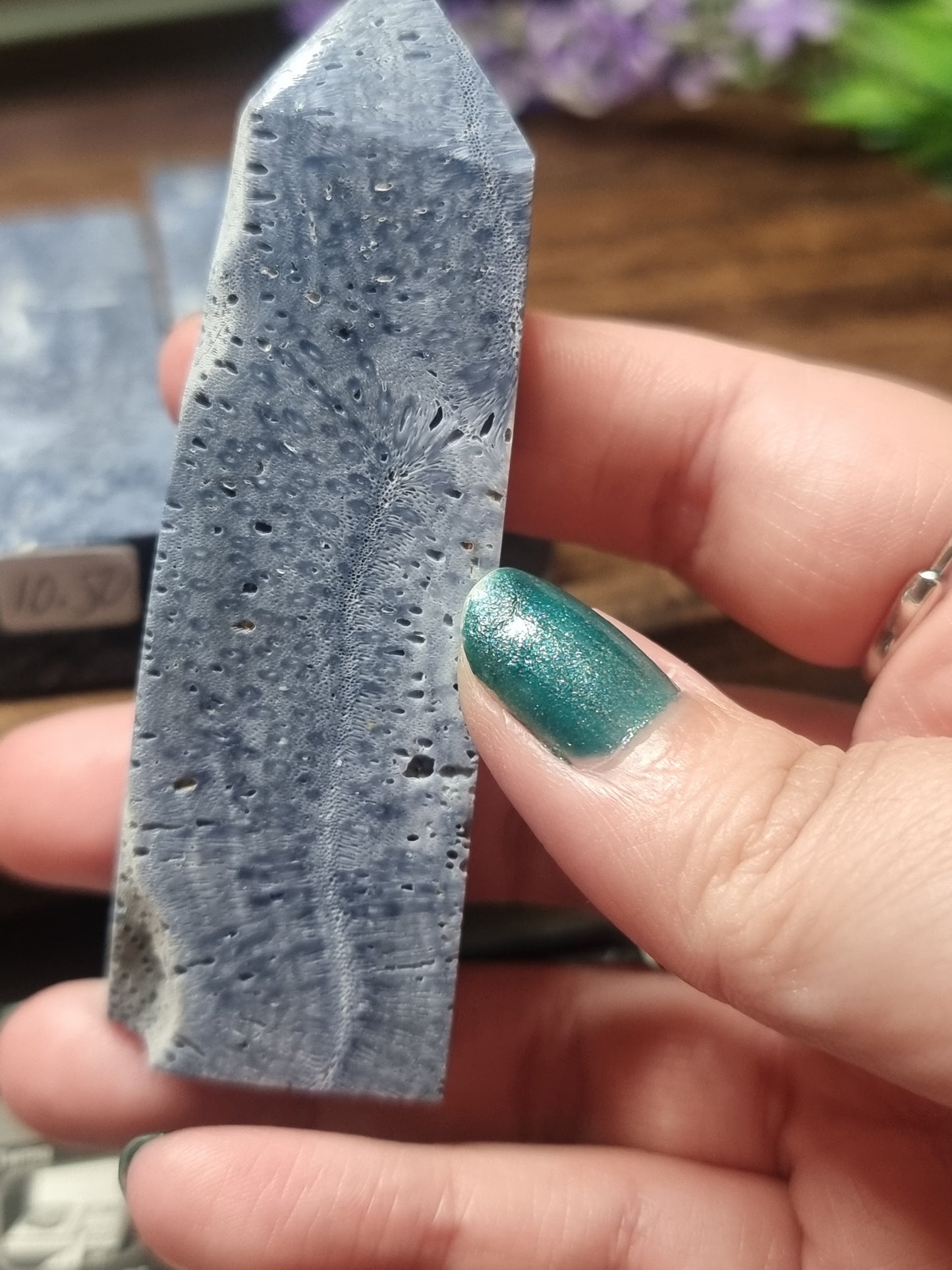 Blue sponge coral towers