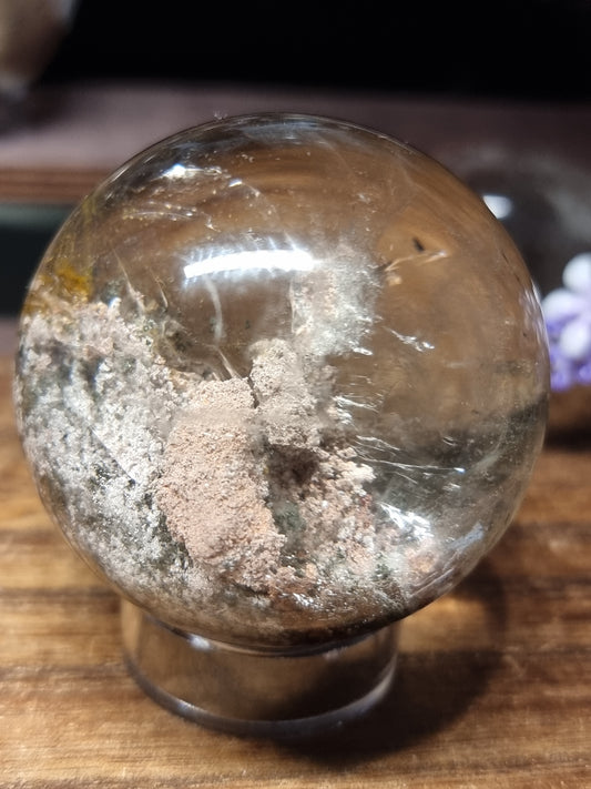 Garden quartz sphere A
