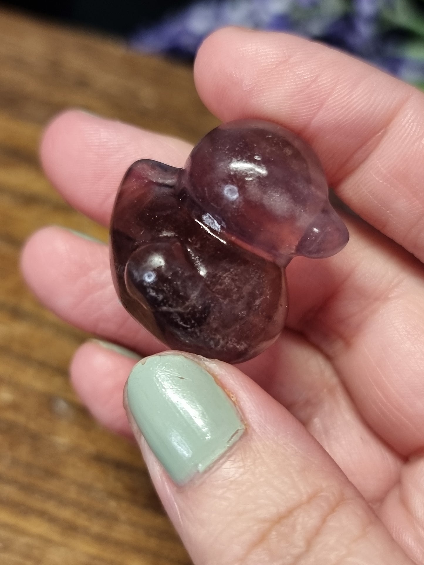 Fluorite duck carvings