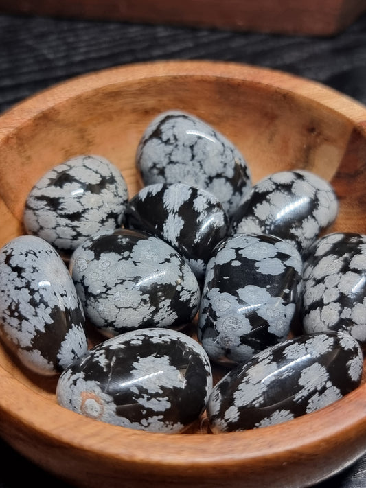 Snowflake obsidian tumbles