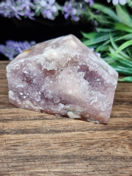 Amethyst, flower agate & carnelian freeform
