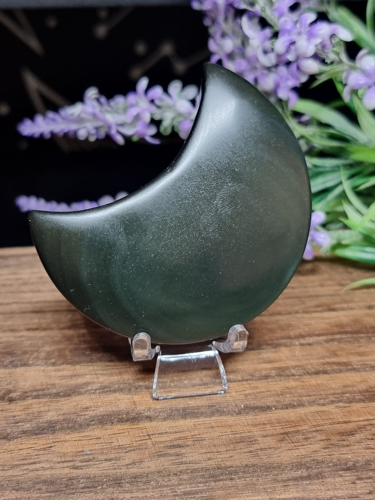 Rainbow obsidian moon I