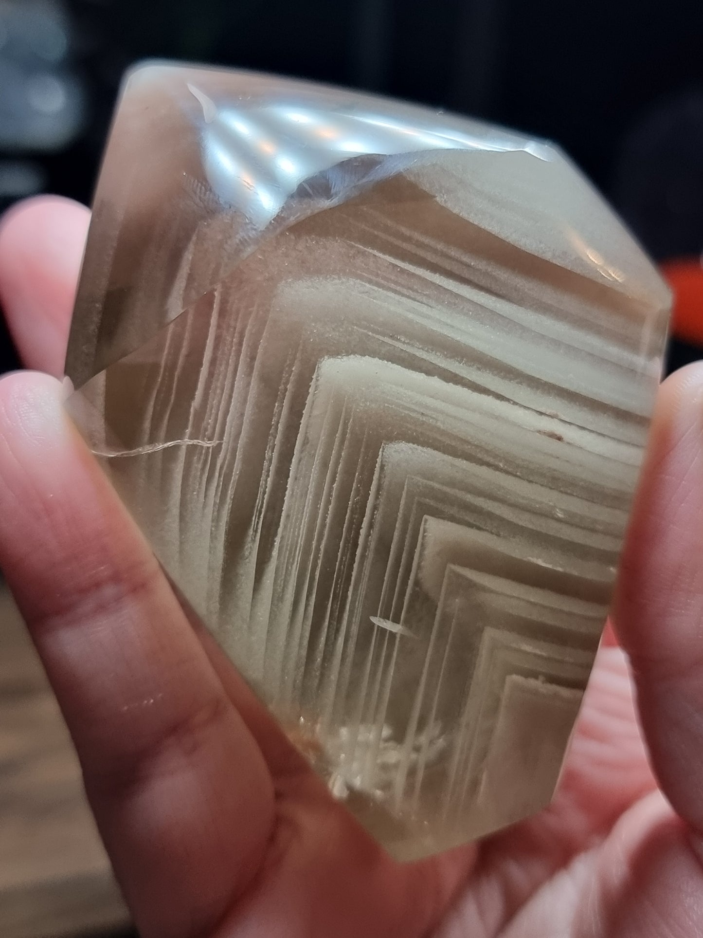 A grade phantom garden quartz freeform