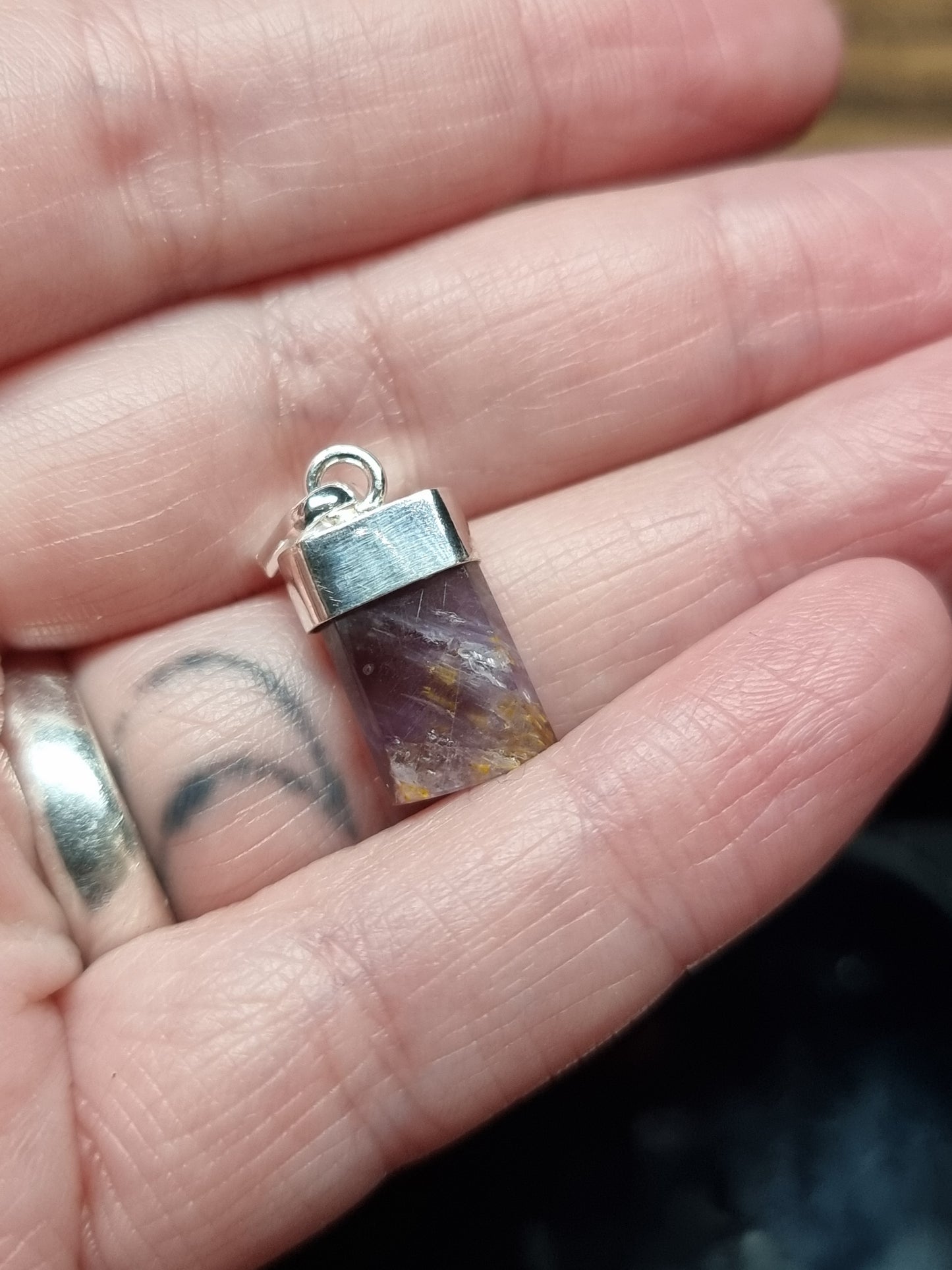 Cacoxenite pendant - S925