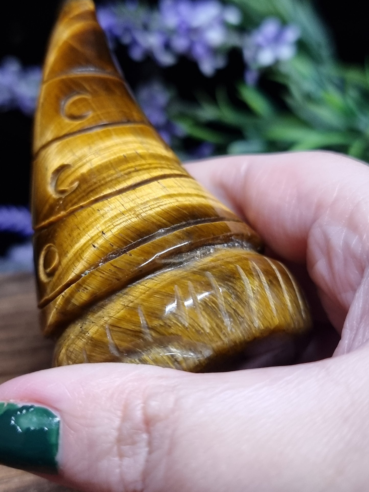 Tigers eye gnome carving