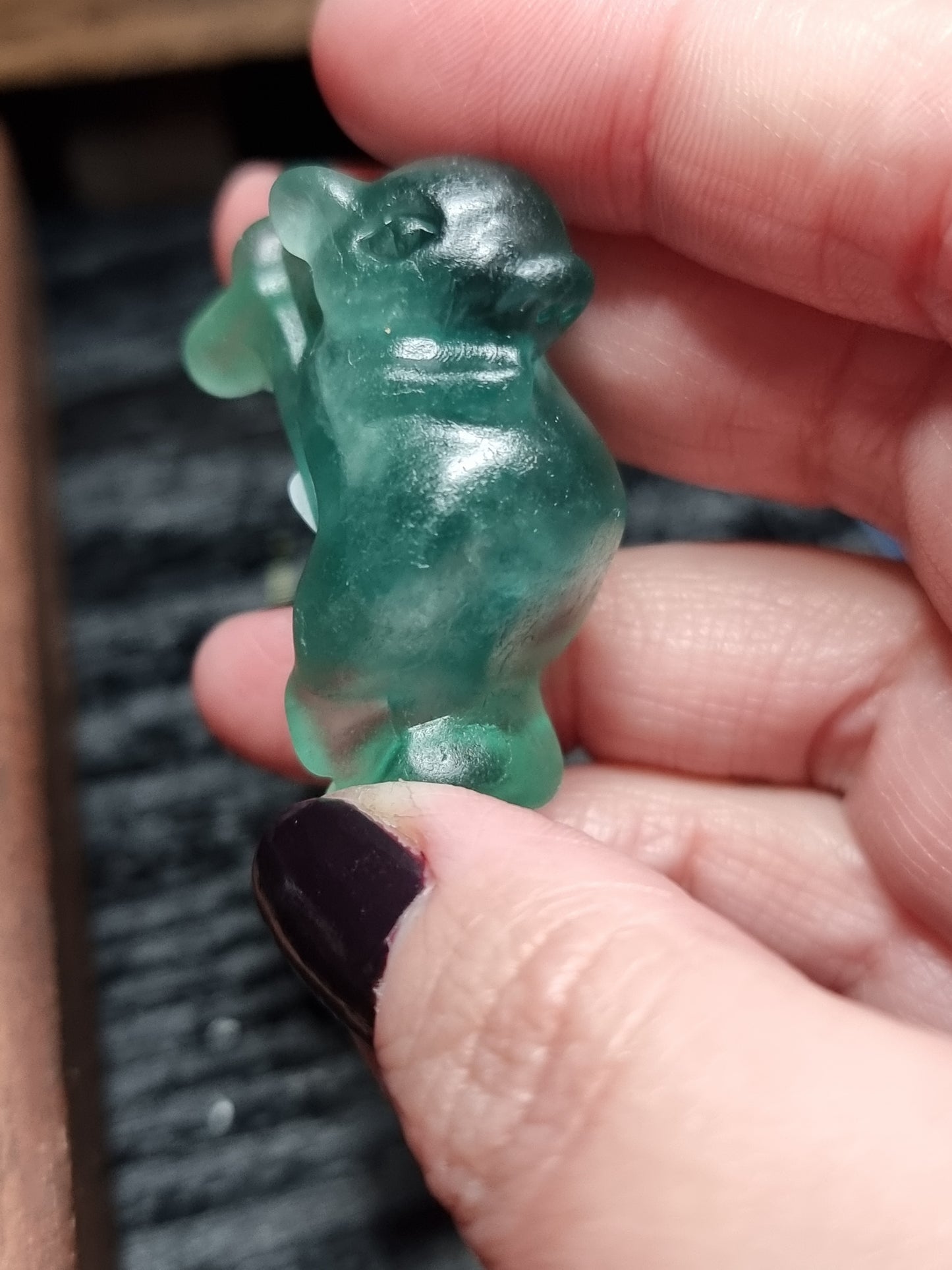 Laying pig carvings