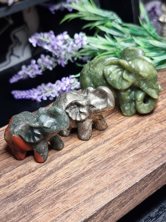 Elephant carvings