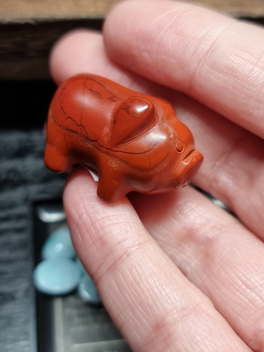 Pig carvings