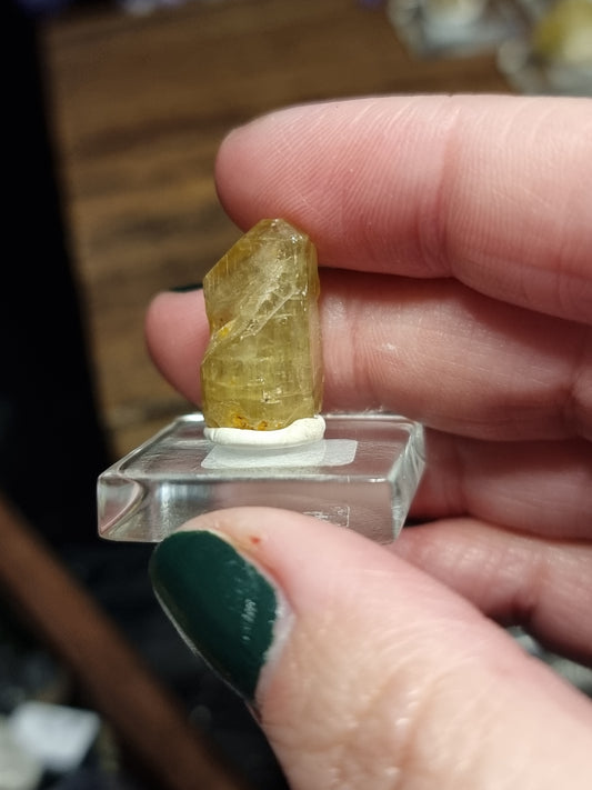 Yellow apatite specimens