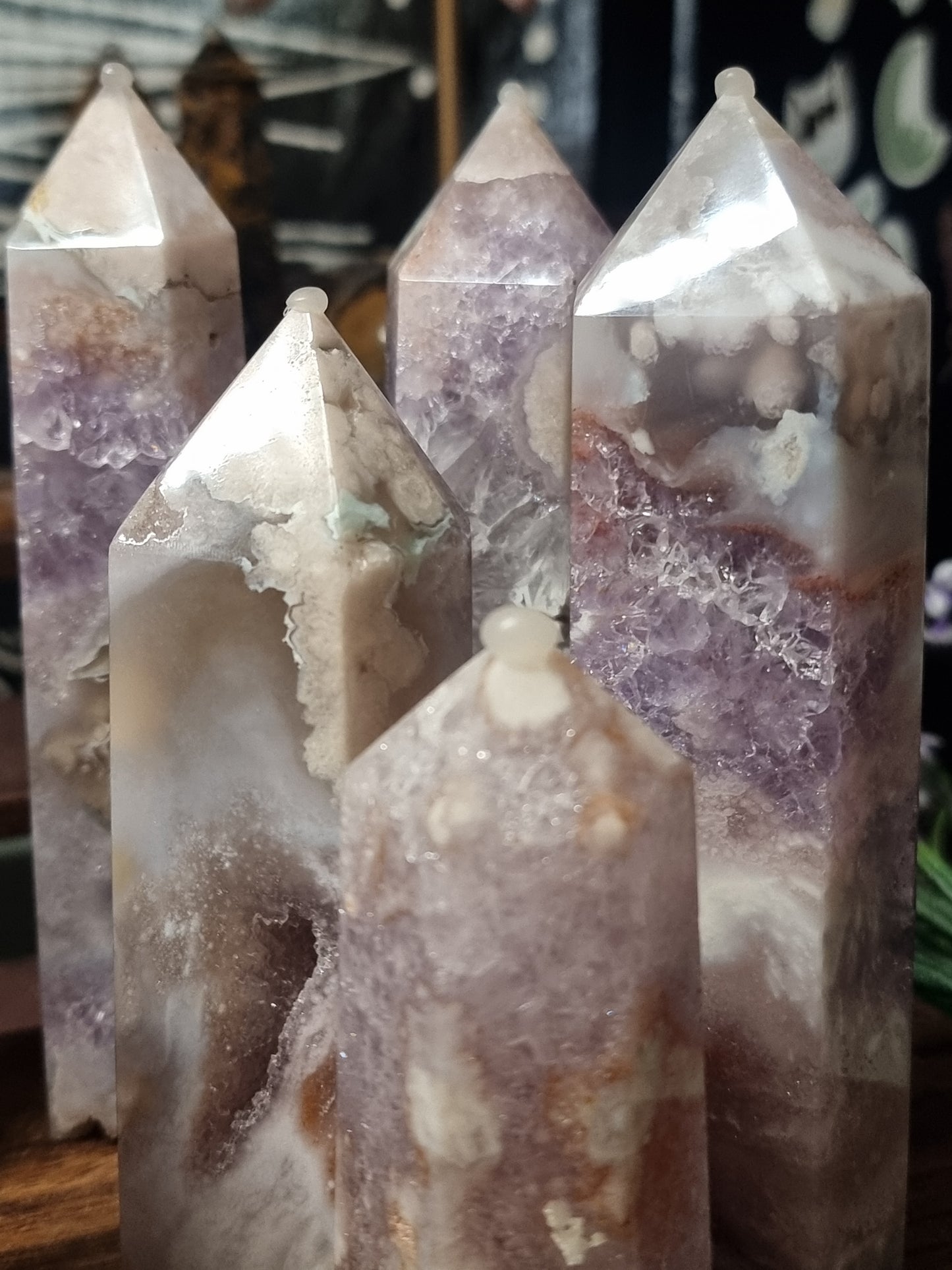 Pink amethyst towers