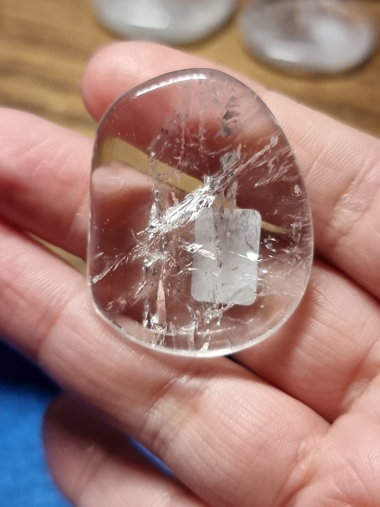 Clear quartz flatstones