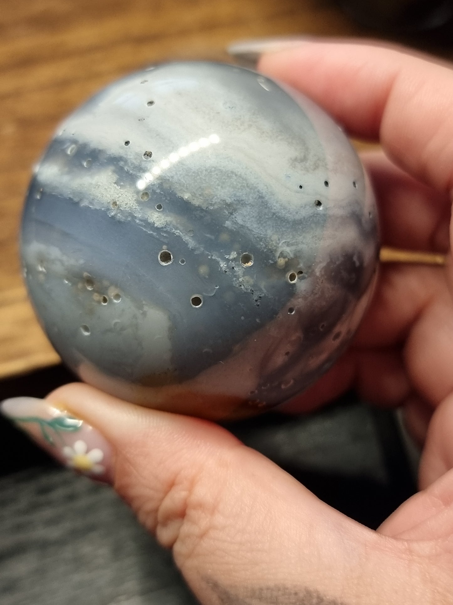 Starry sky agate spheres