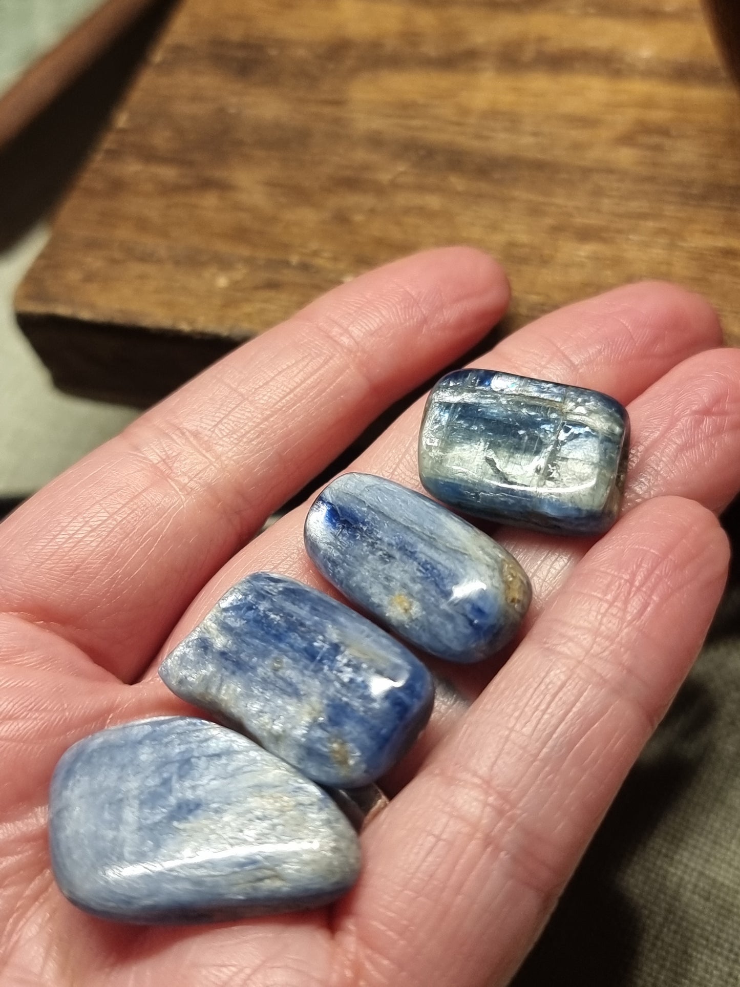 Small kyanite tumbles