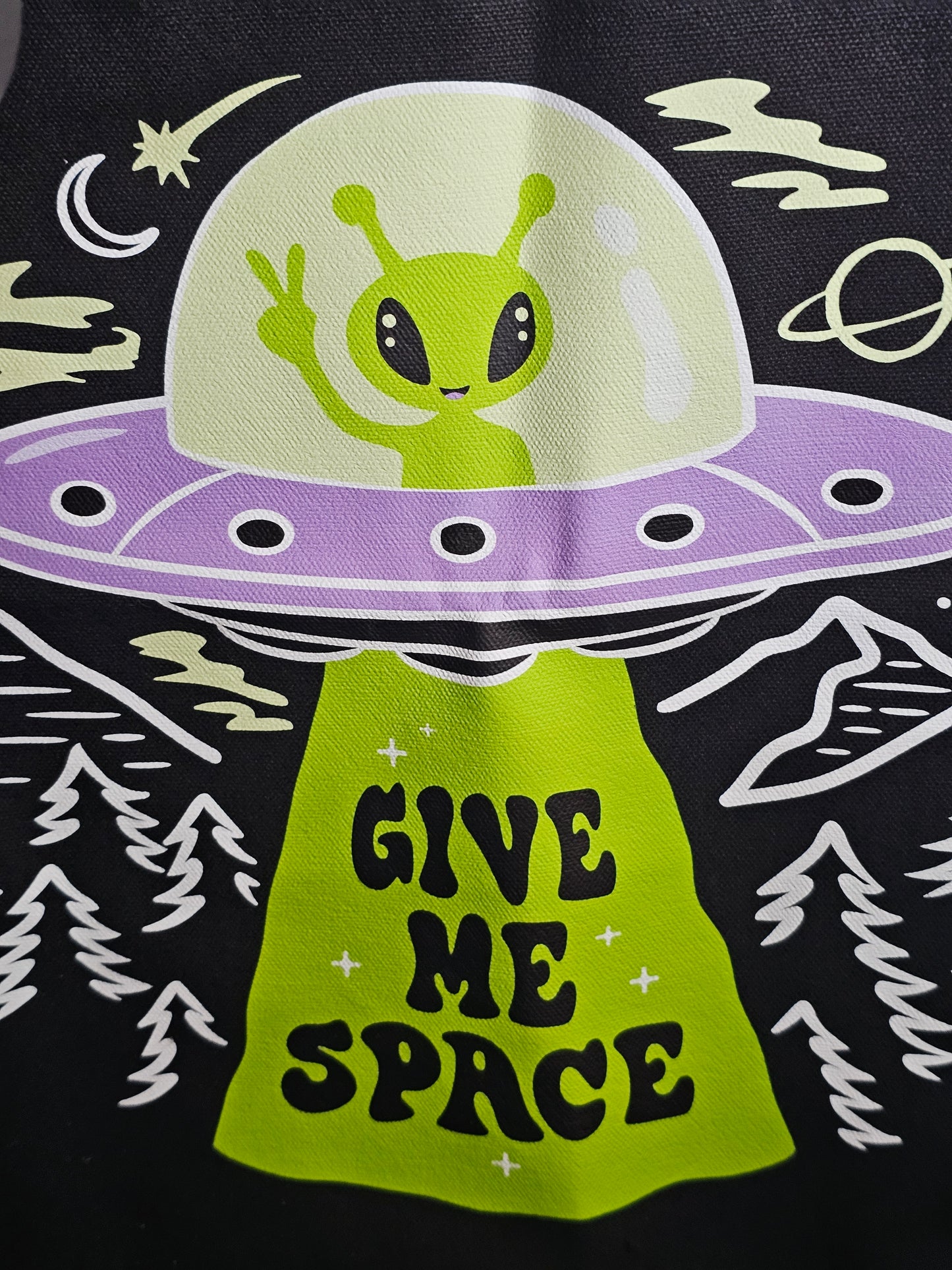 Give me space tote bag