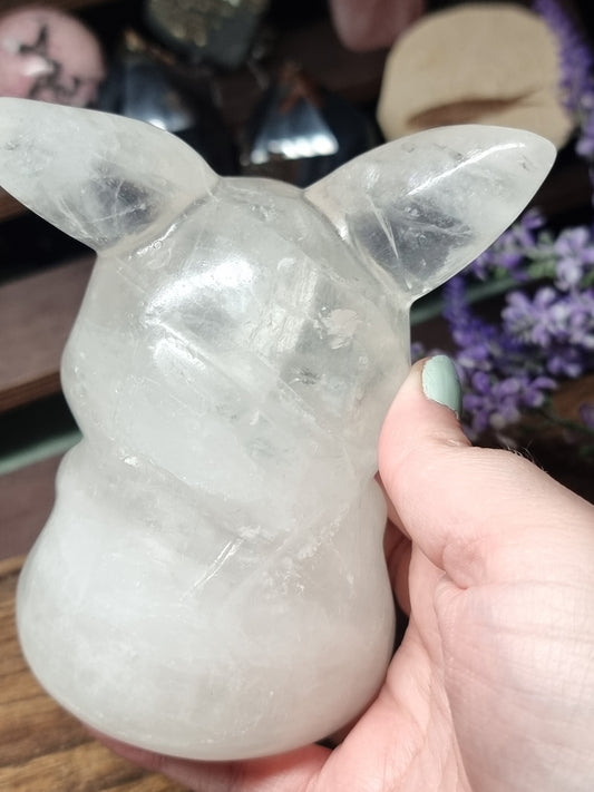 Clear quartz pikachu
