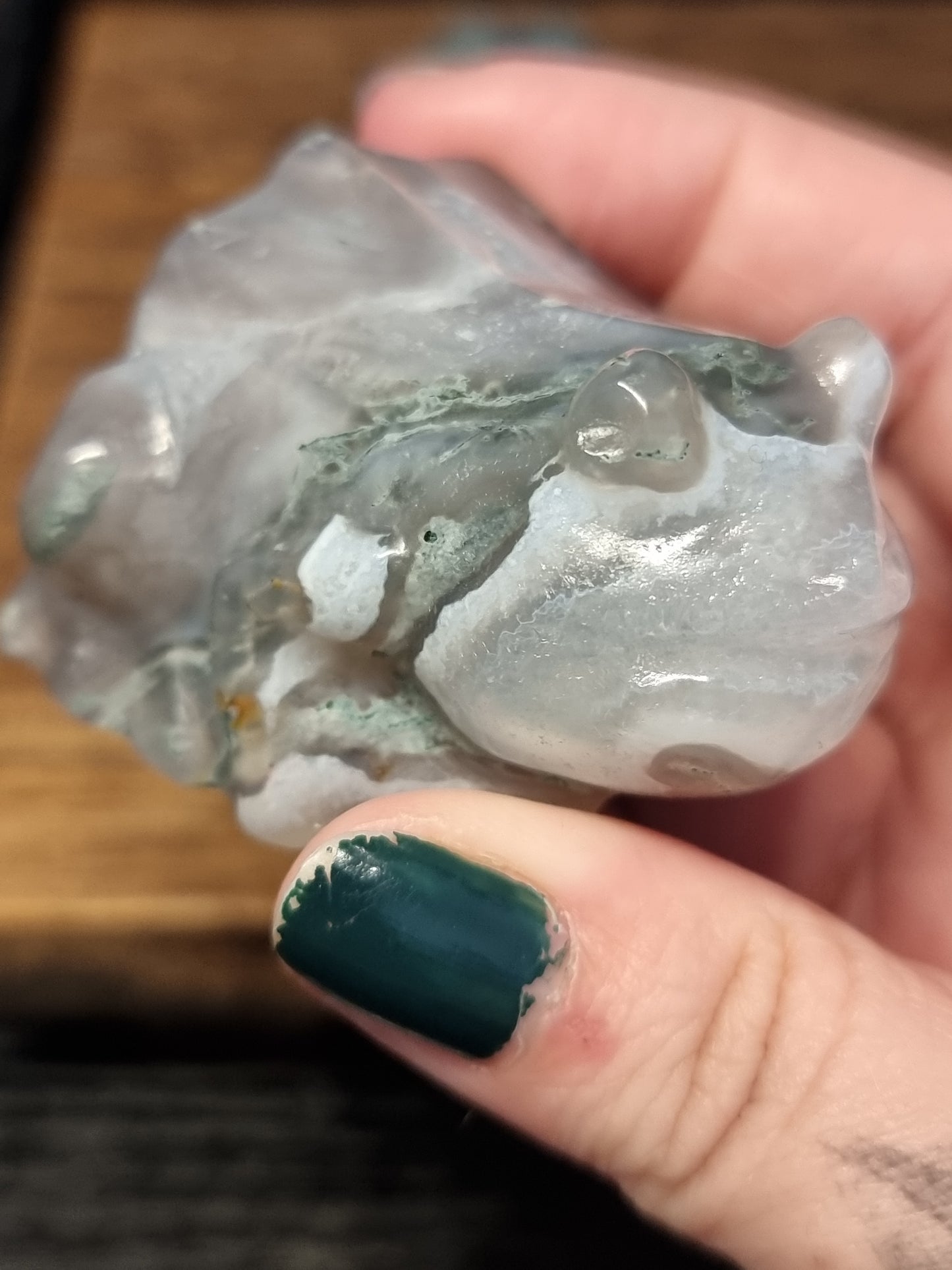 Moss agate frogs