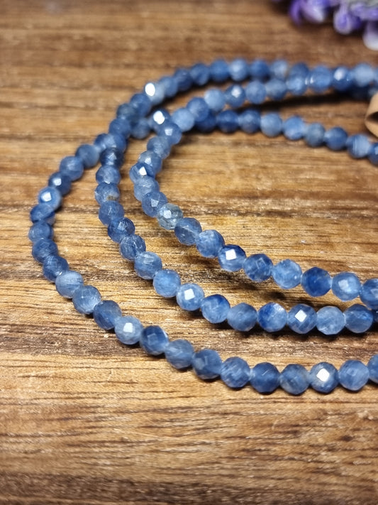 Kyanite 4mm faceted bracelets