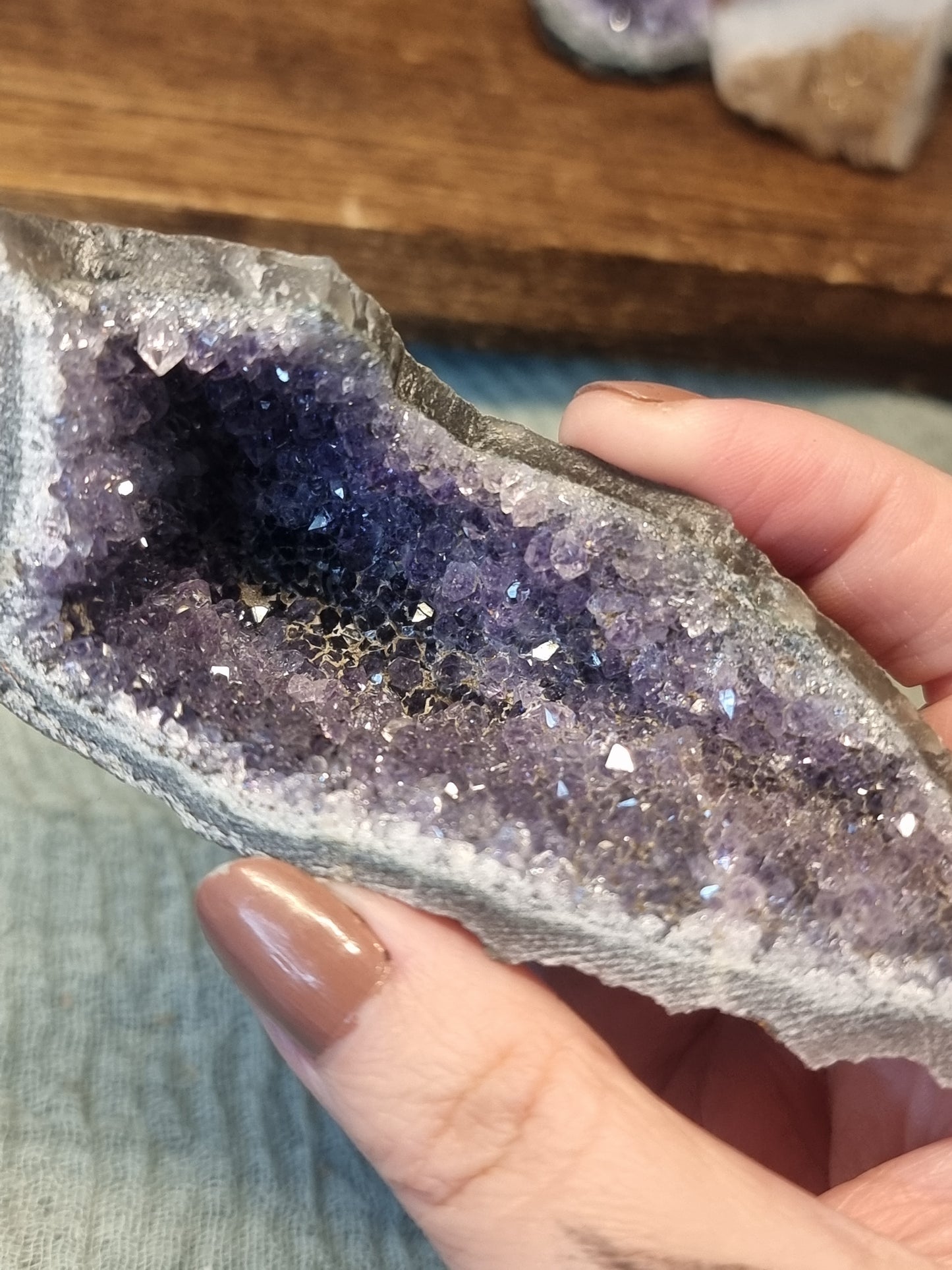 Amethyst druzy pieces