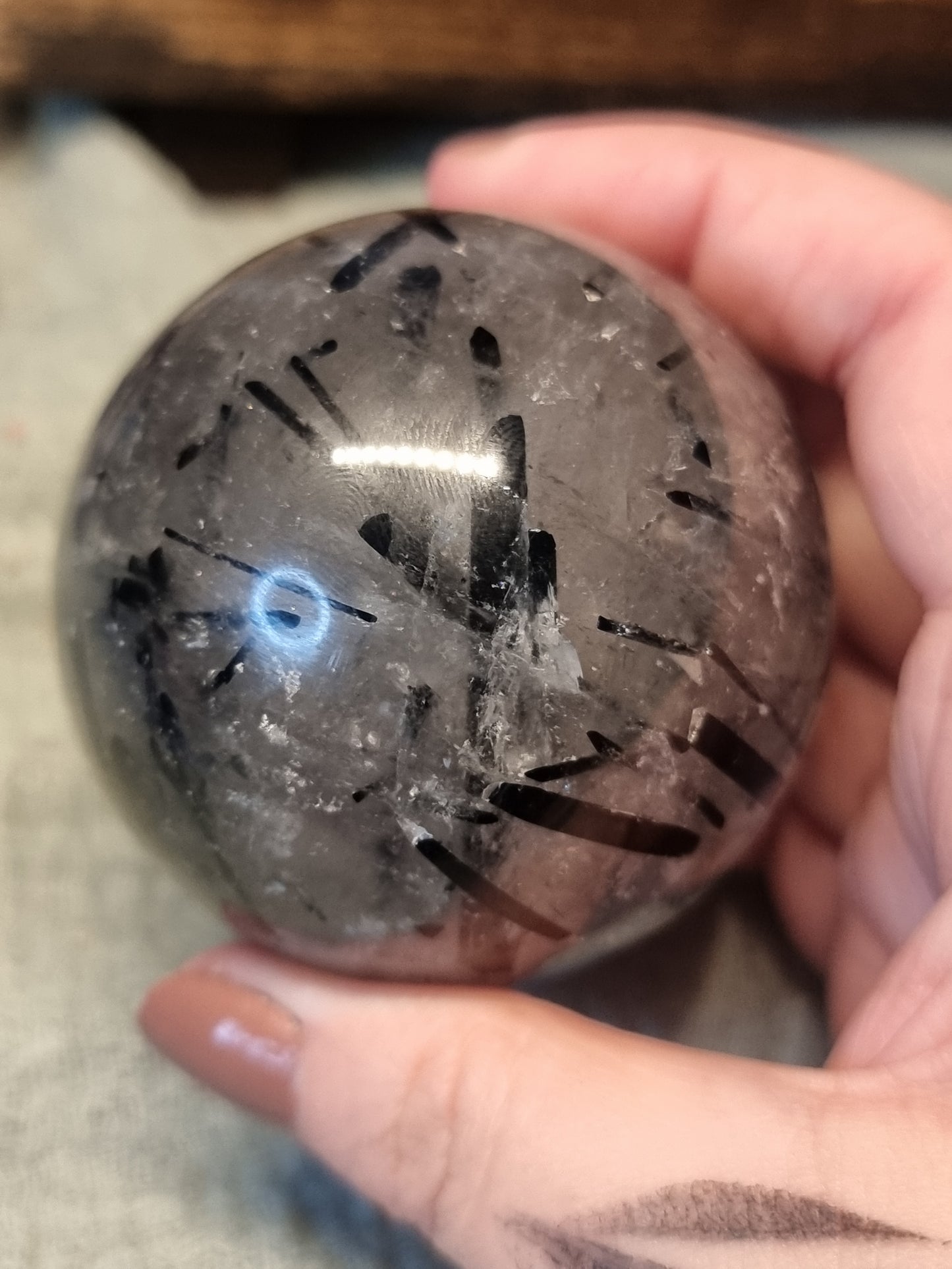 Tourmaline quartz spheres