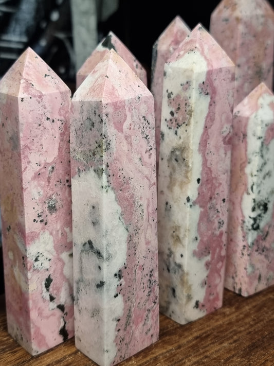 Peruvian rhodonite towers