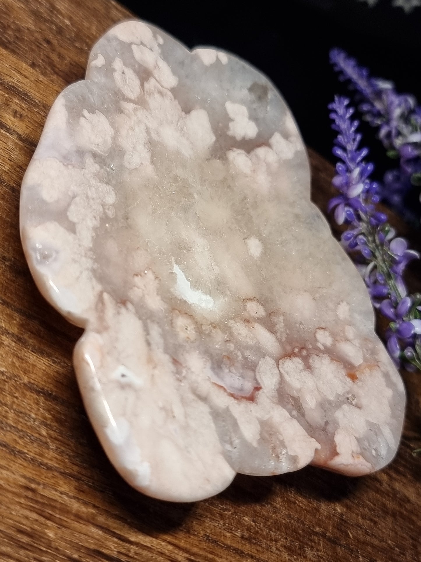 Carnelian flower agate dish B
