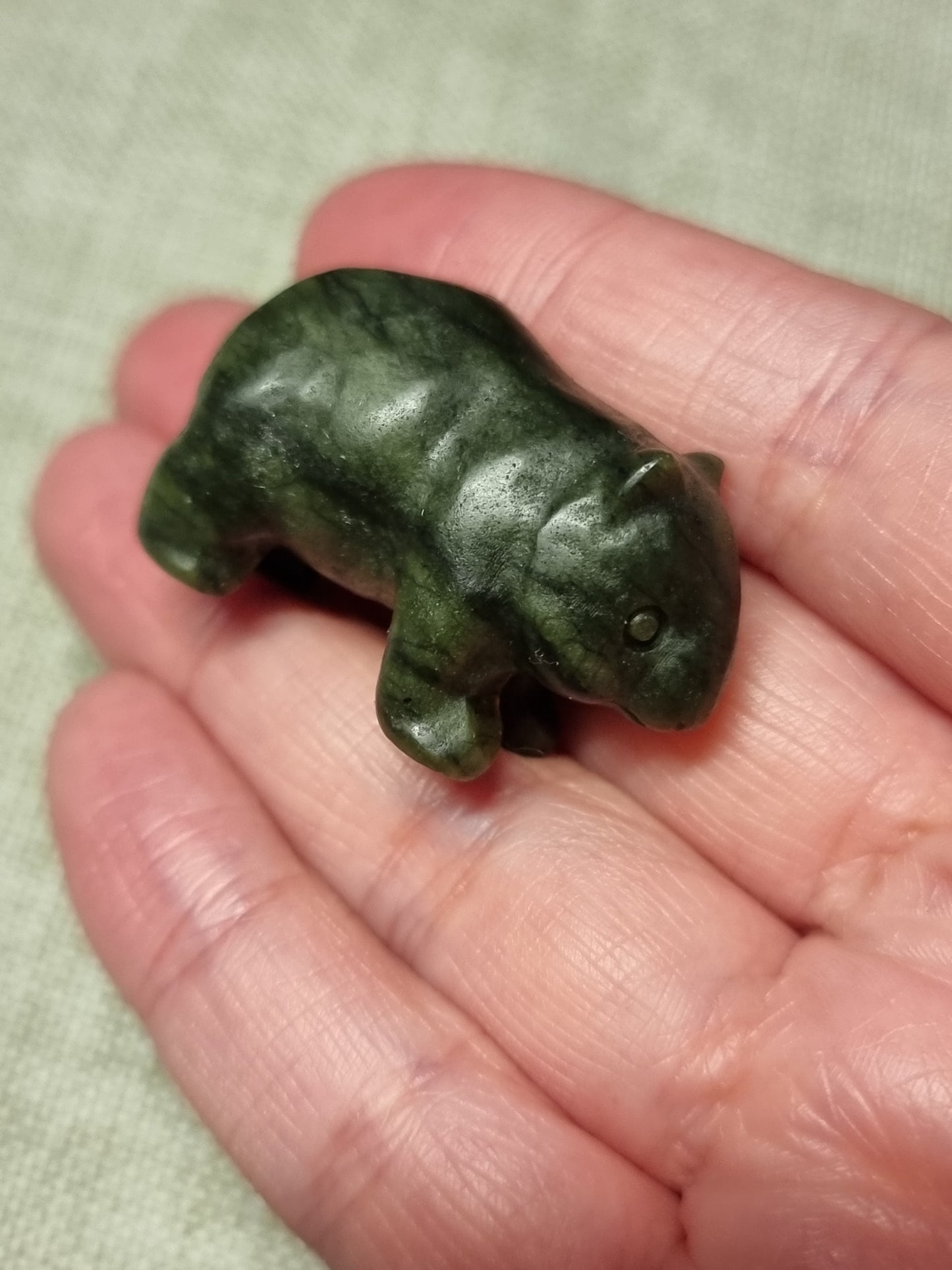 Wombat carving