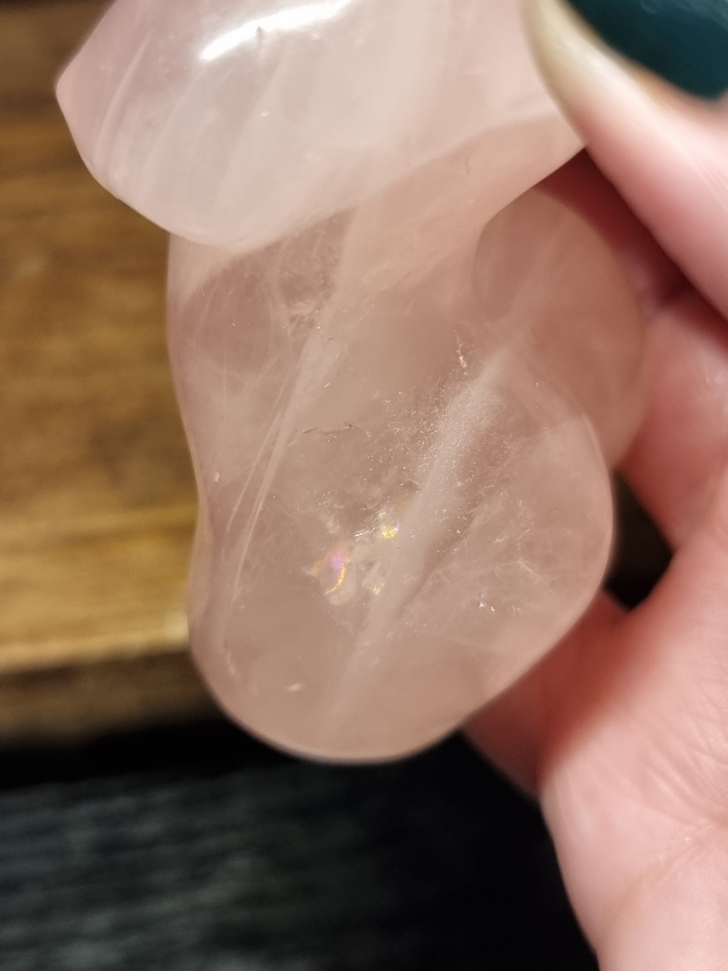 Rose quartz body carving