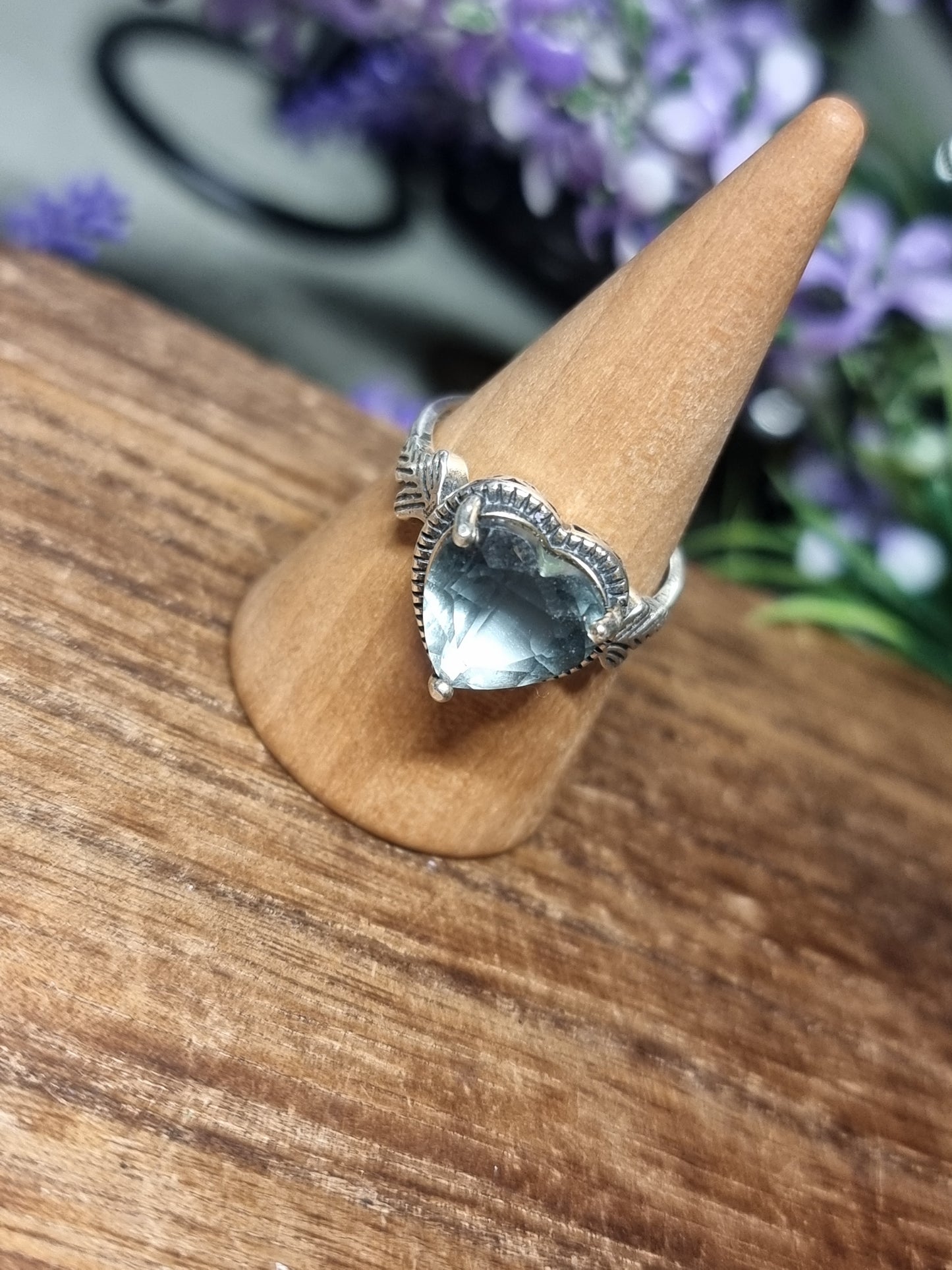 Fluorite S925 adjustable ring