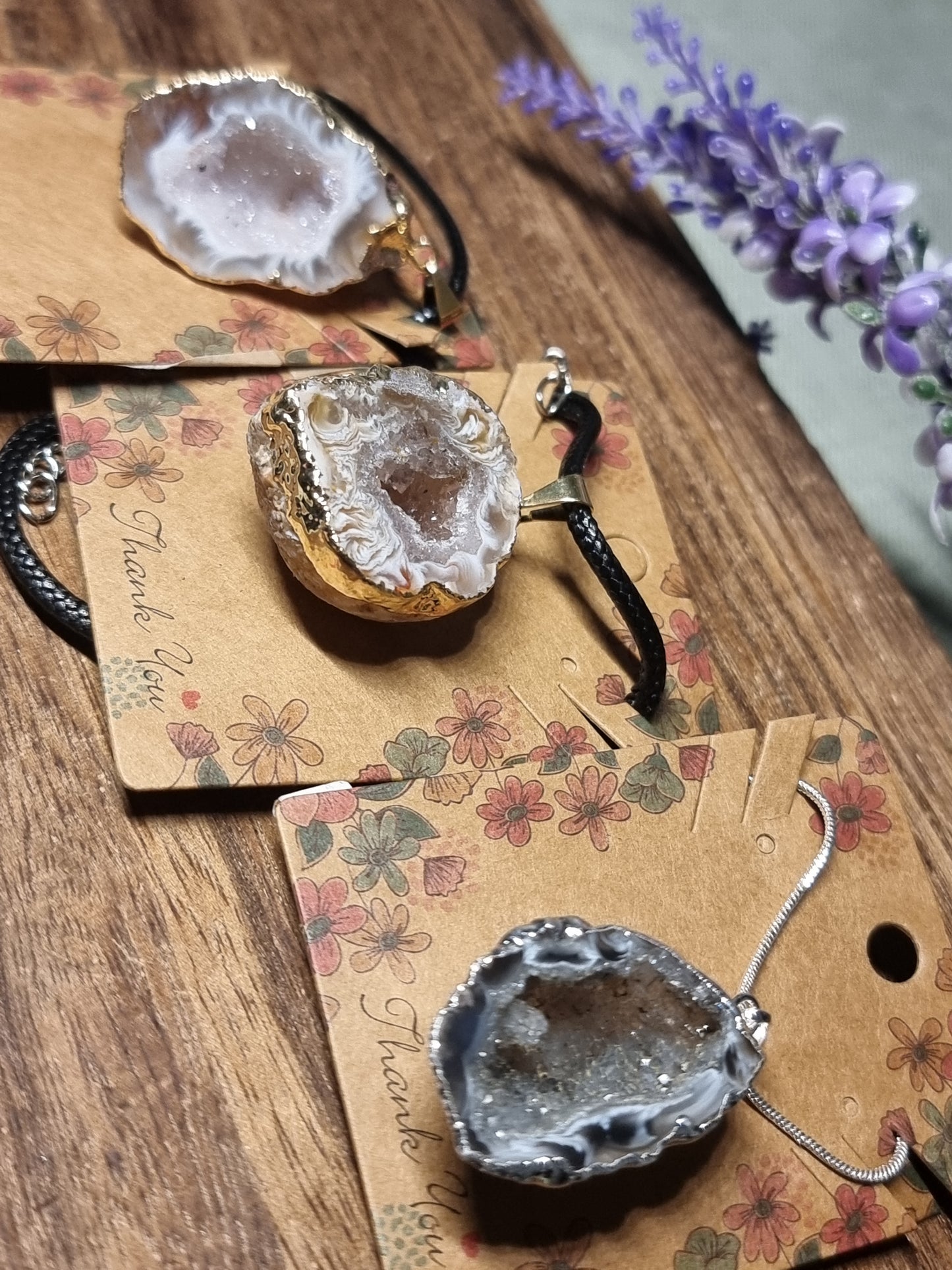 Agate Geode necklaces