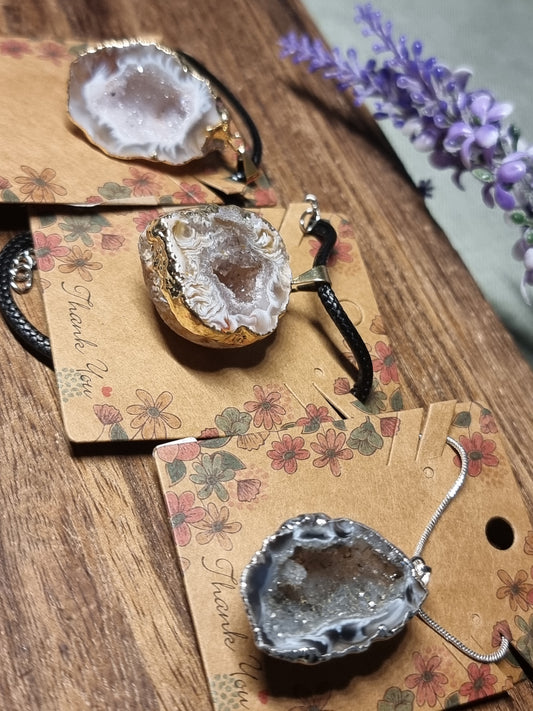 Agate Geode necklaces