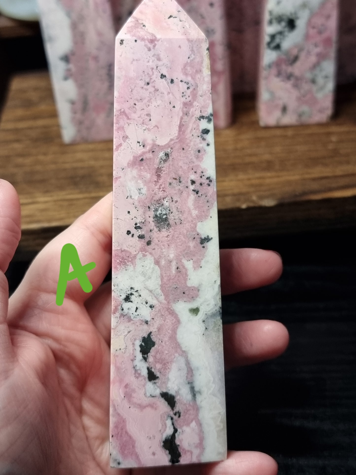 Peruvian rhodonite towers