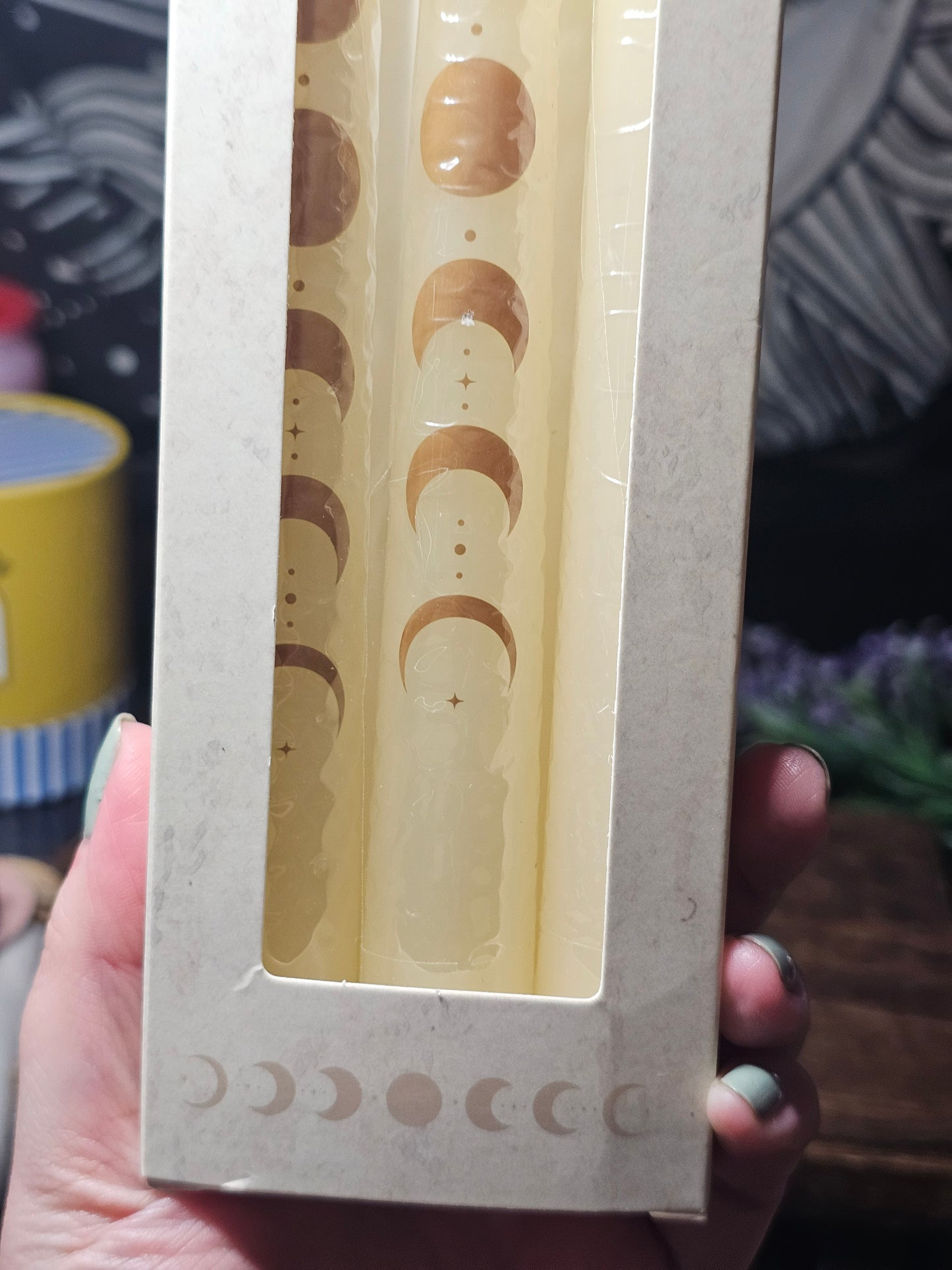 Moon phase set of 3 candles