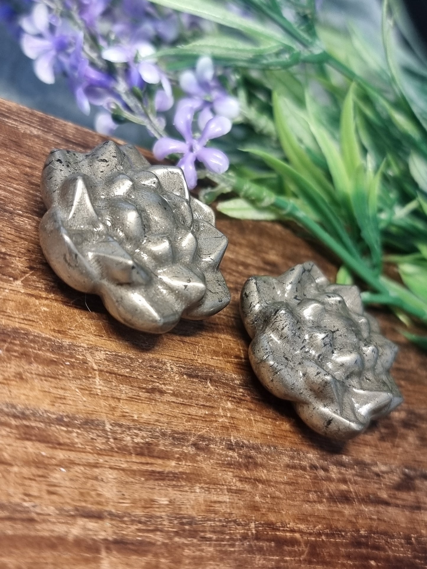 Pyrite lotus flowers