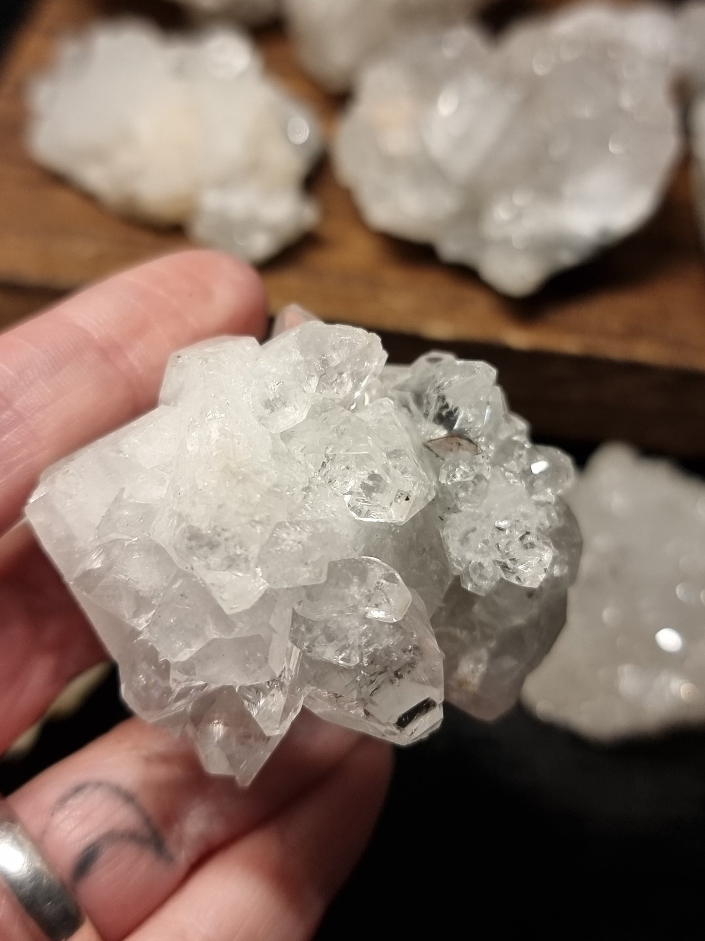 Apophyllite clusters