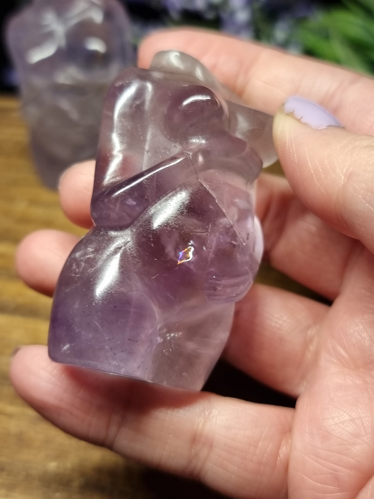 Amethyst Pregnant body carvings