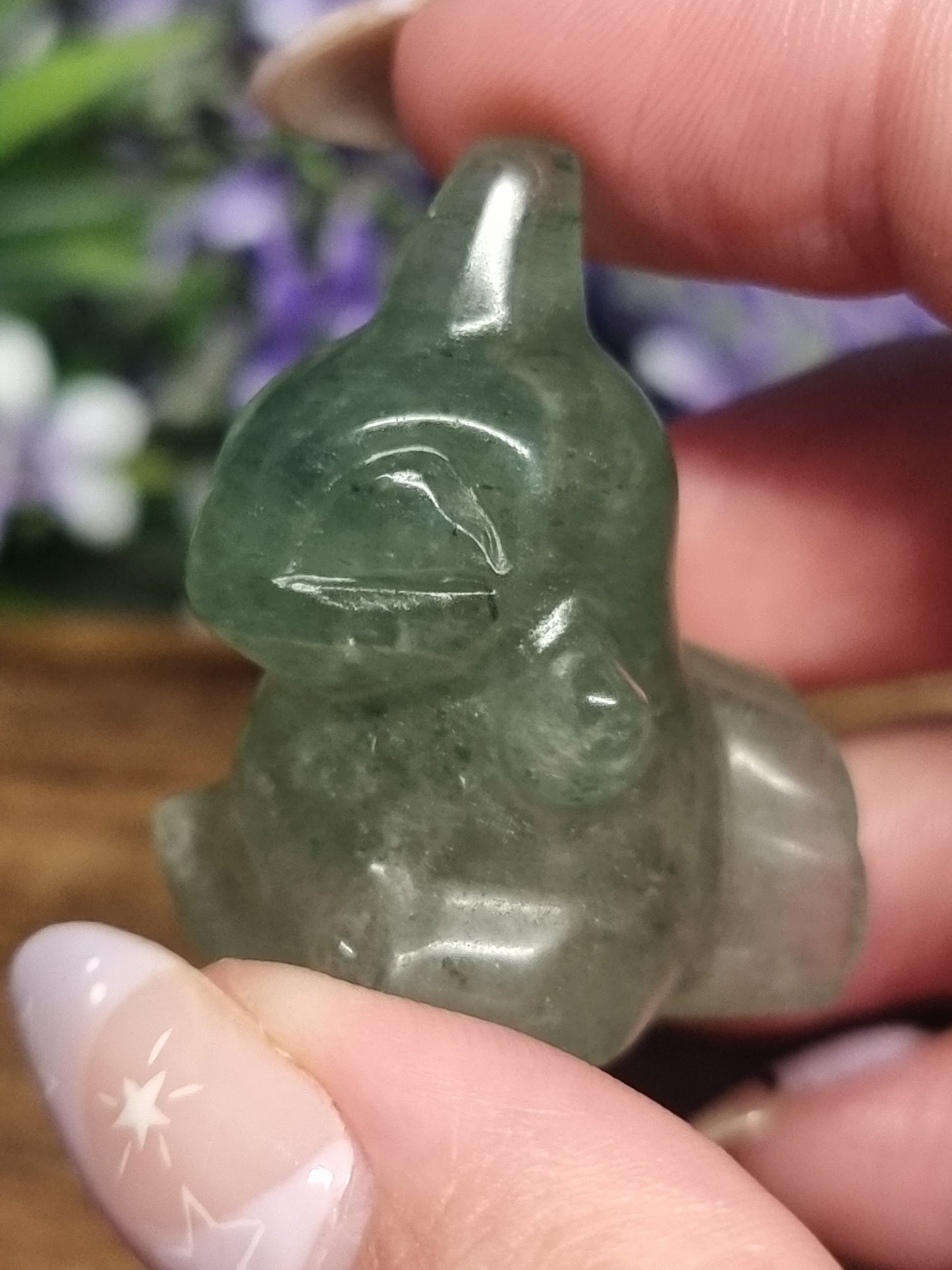 Green strawberry quartz larvitar