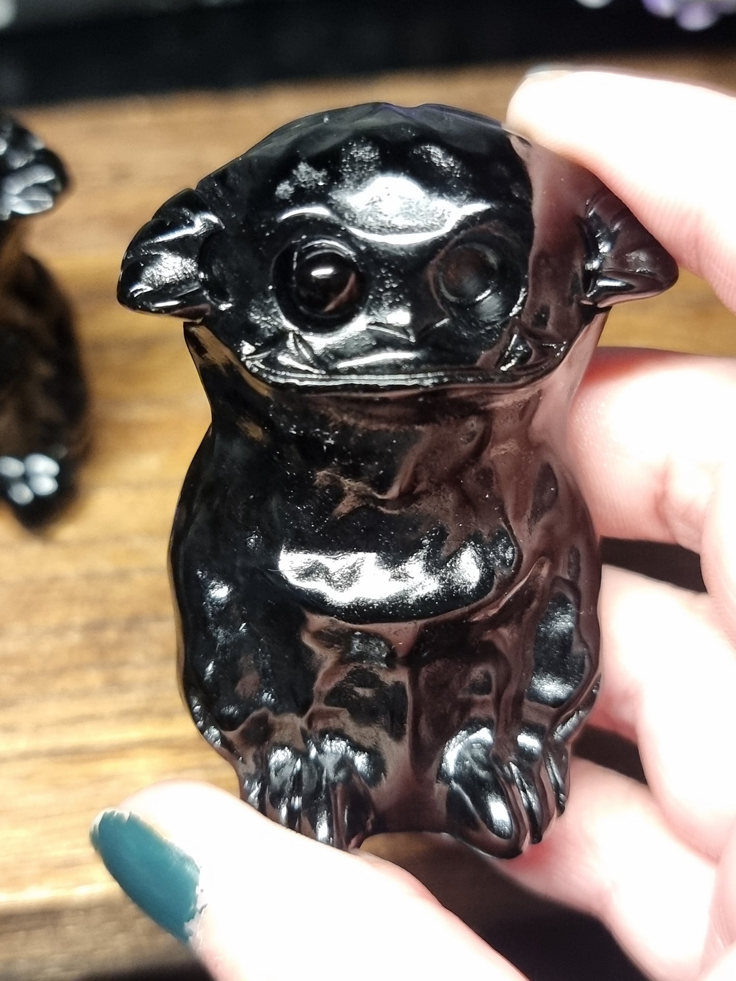 Obsidian ludo carvings
