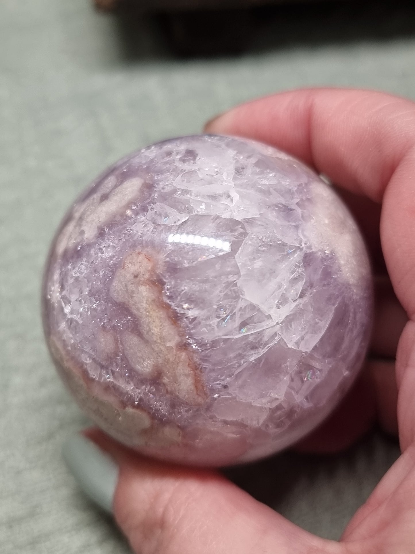 Pink amethyst spheres