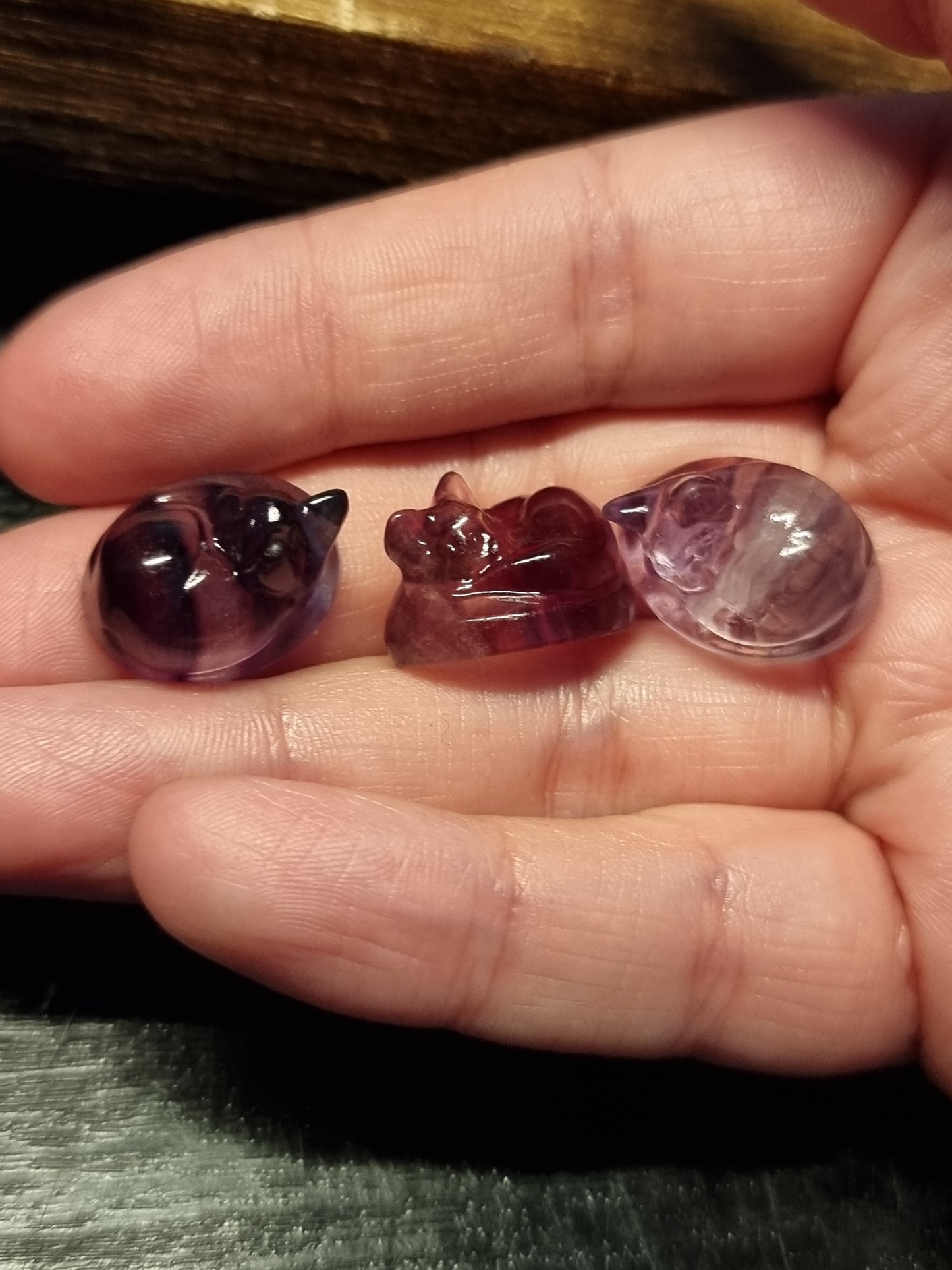Mini fluorite carvings