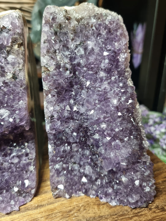 Amethyst bookends