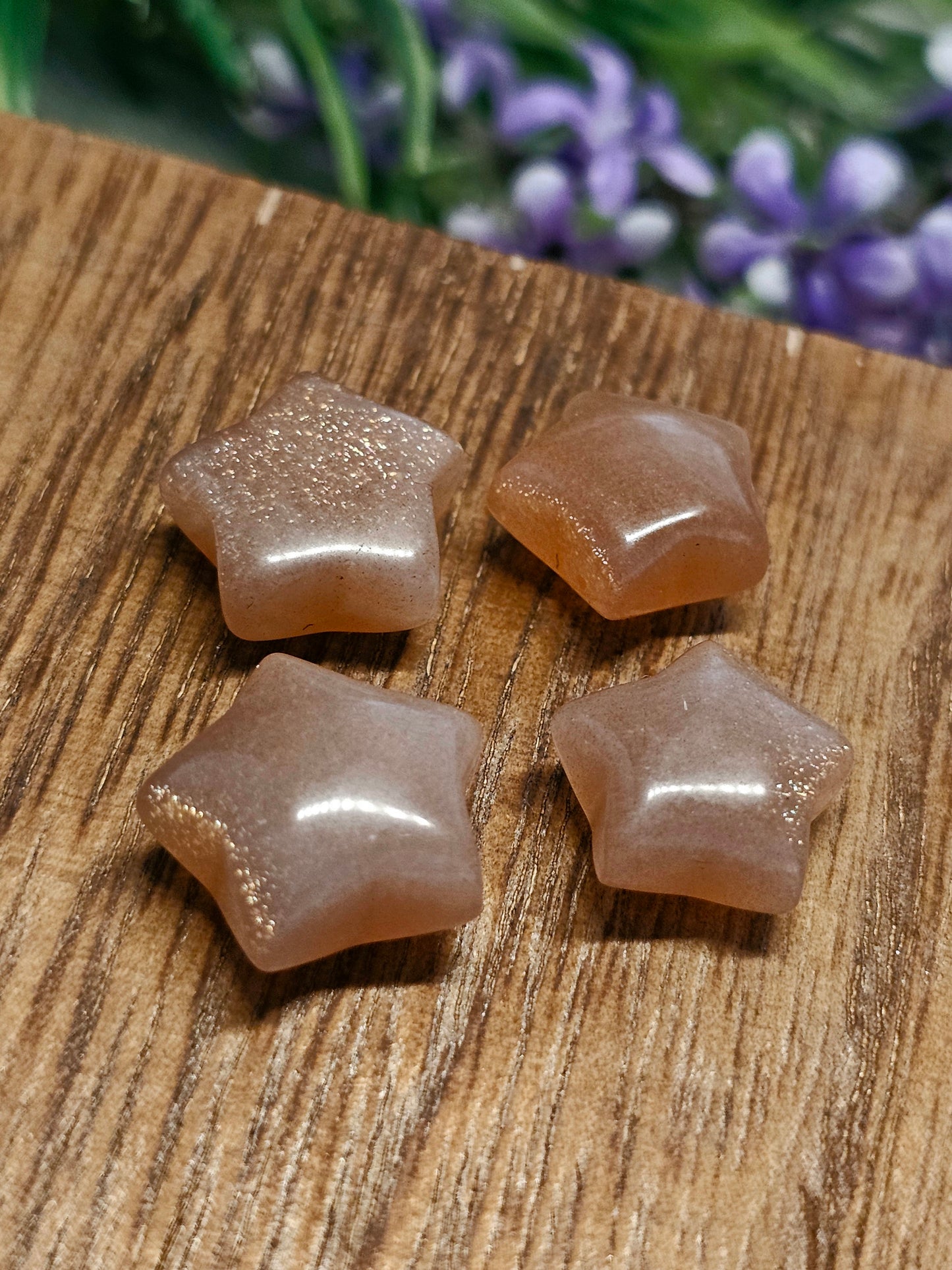 Mini Peach sunstone stars