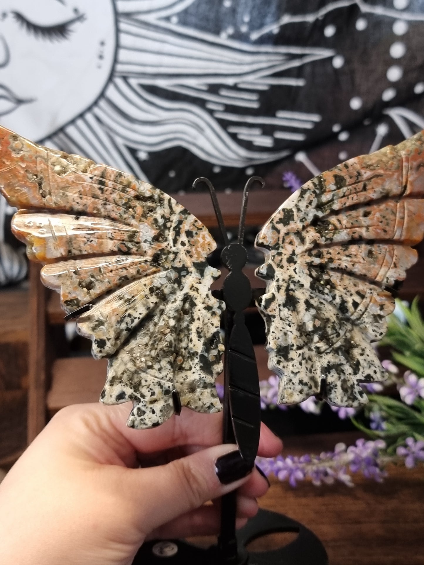 Cosmic ocean jasper butterfly wings