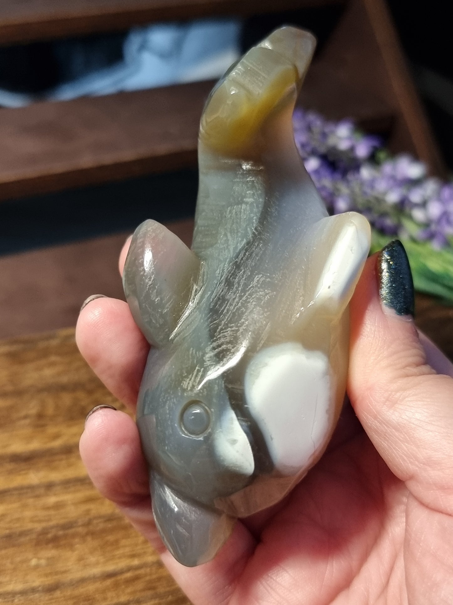 Orca agate dolphin