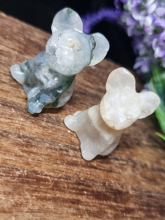 French bulldog carvings