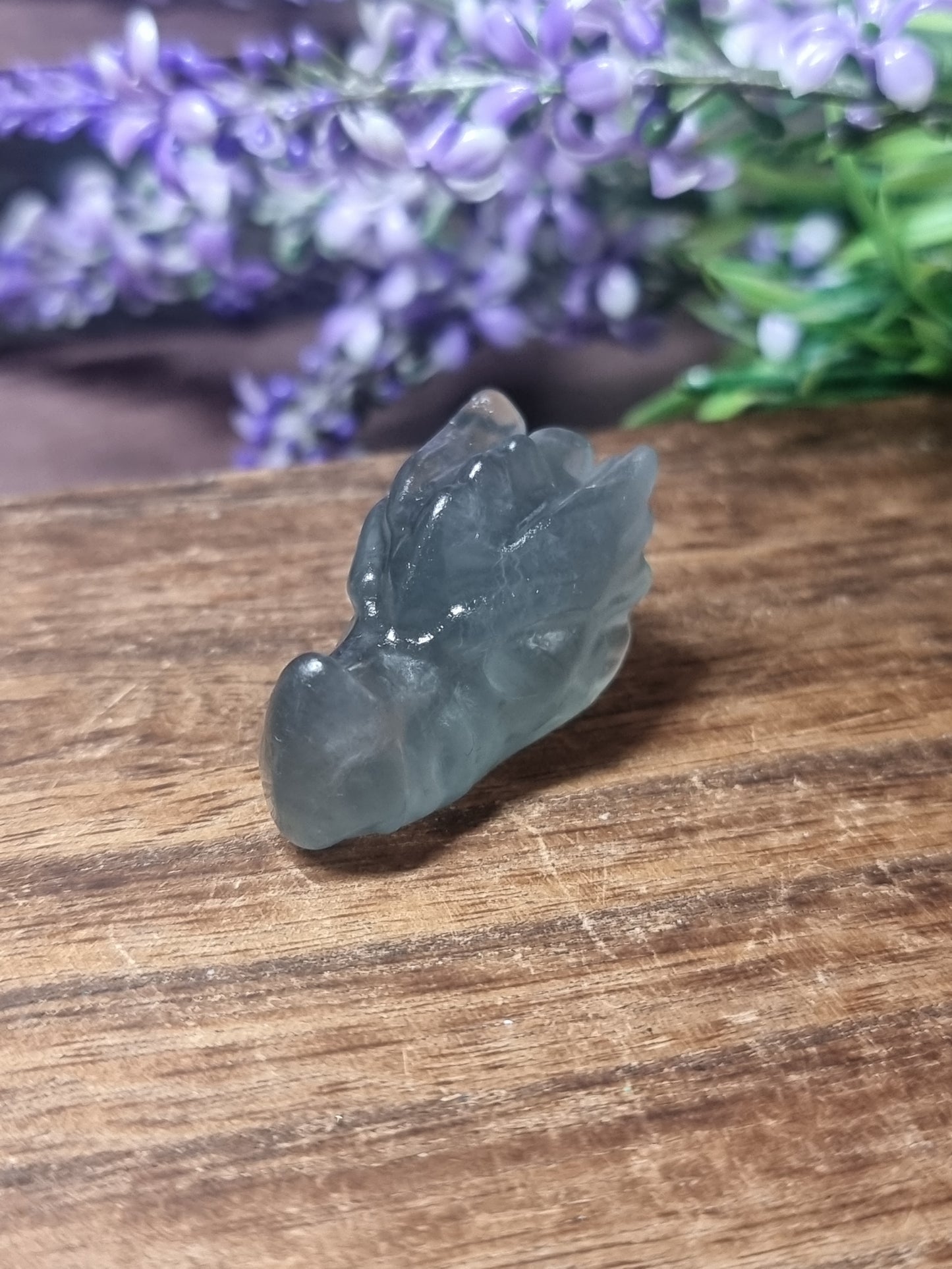 Green fluorite dragon head