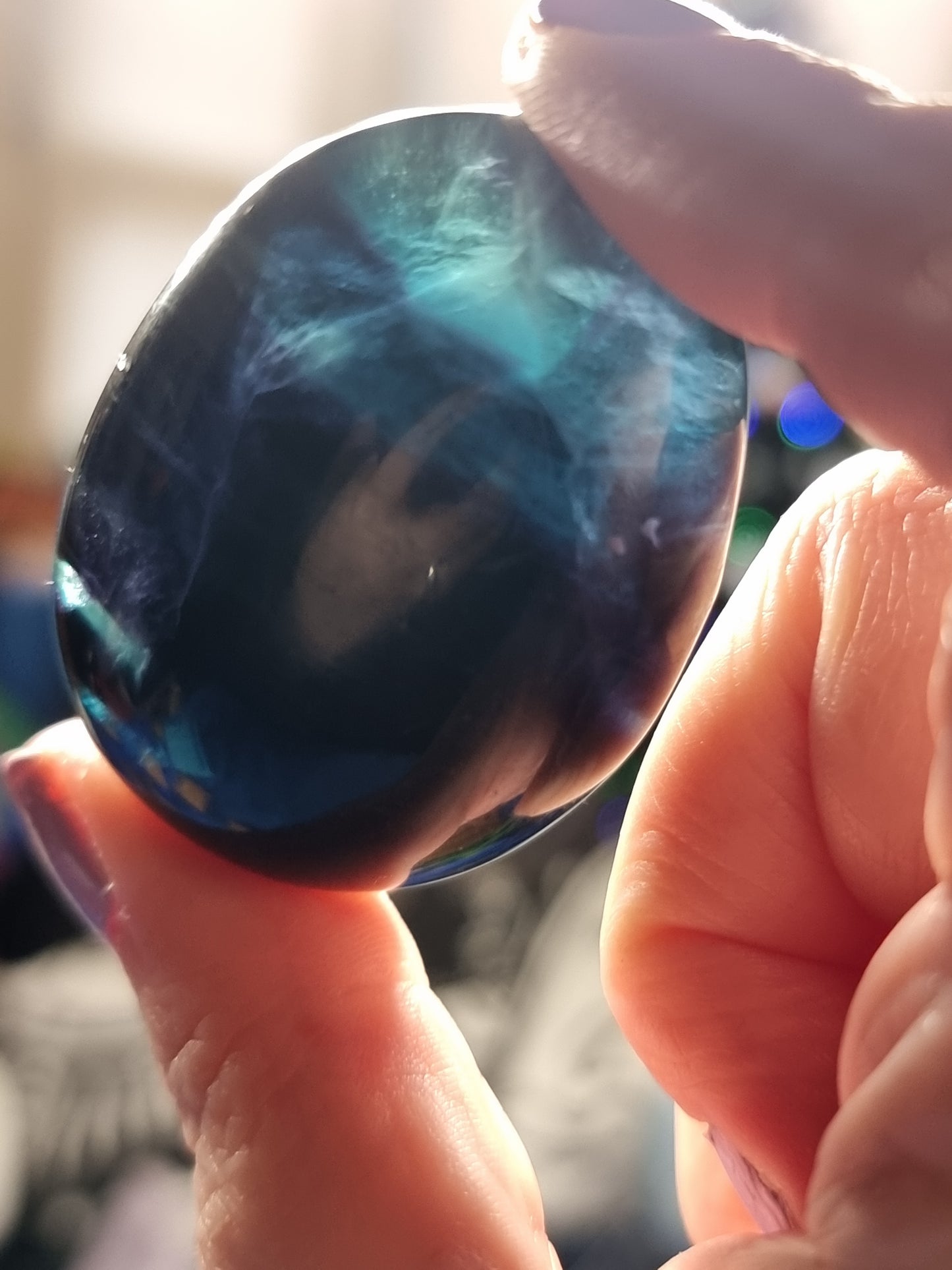 Fluorite palmstones